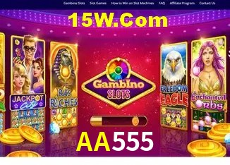 Tela de boas-vindas e lobby de jogos do aplicativo AA555